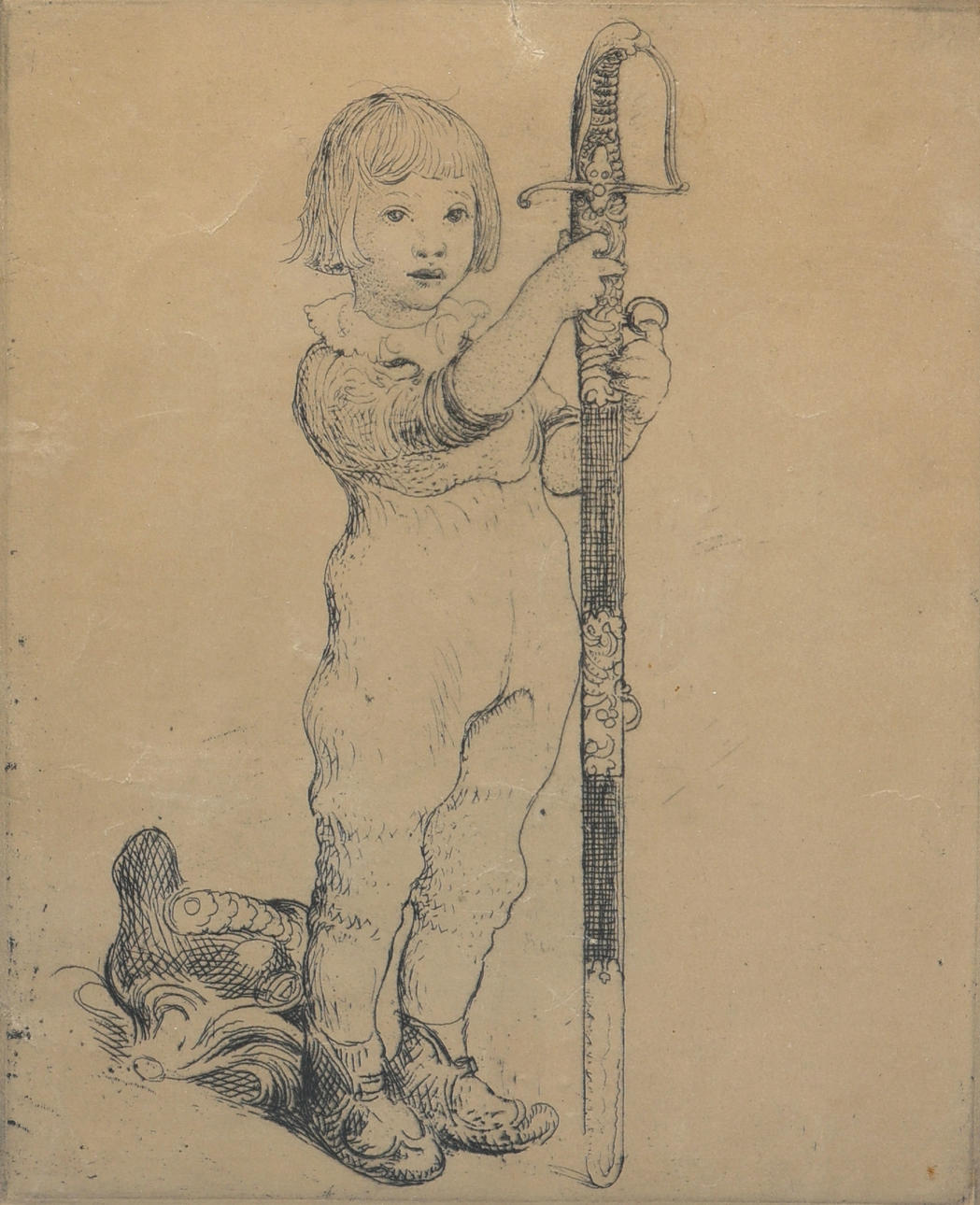 CARL LARSSON. CARL LARSSON. “Boy with sword”.