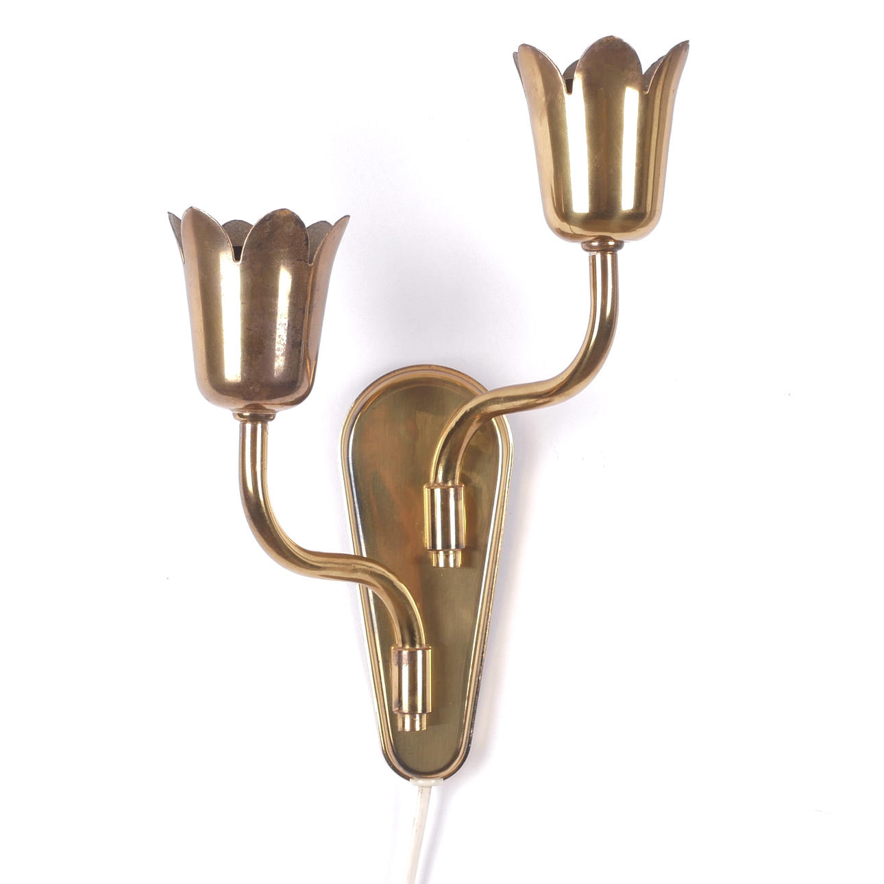 WANDLAMPE, „Tulip“, Messing, Fog & Mørup, Dänemark.