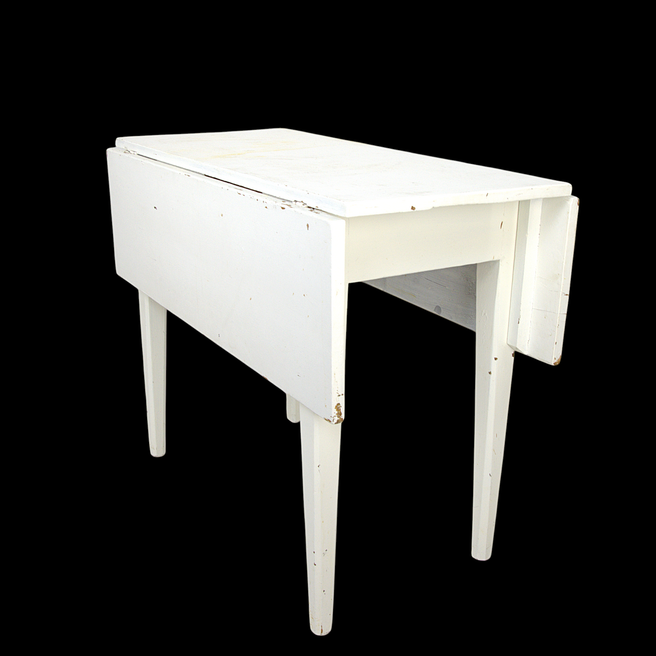 A folding table, painted wood, 20th century.