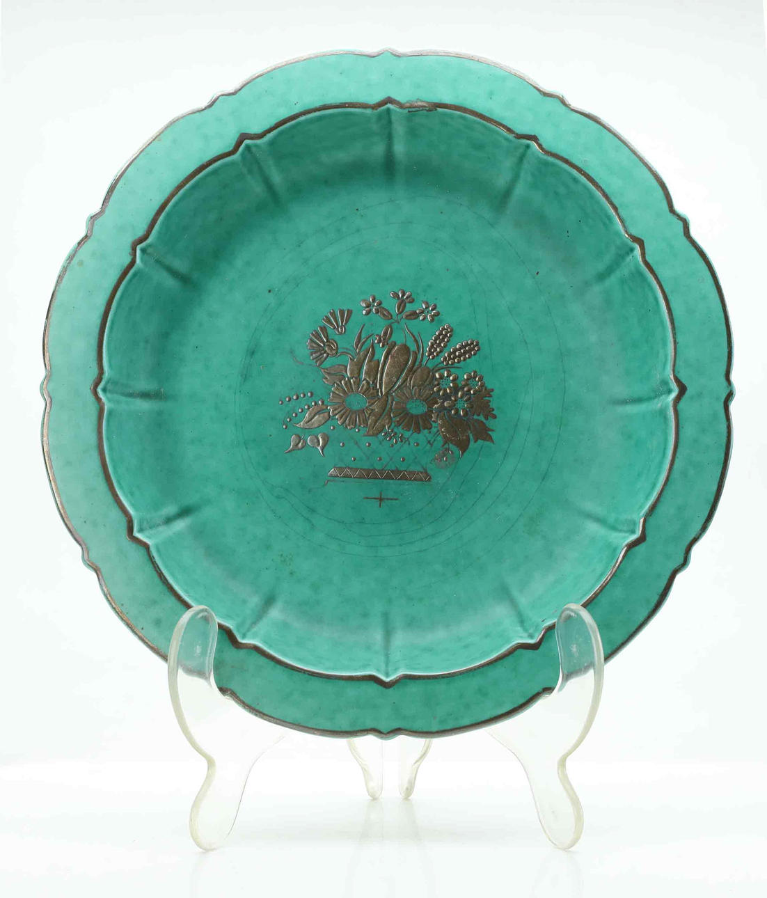 WILHELM KÅGE. Argenta stoneware dish, 1940s.