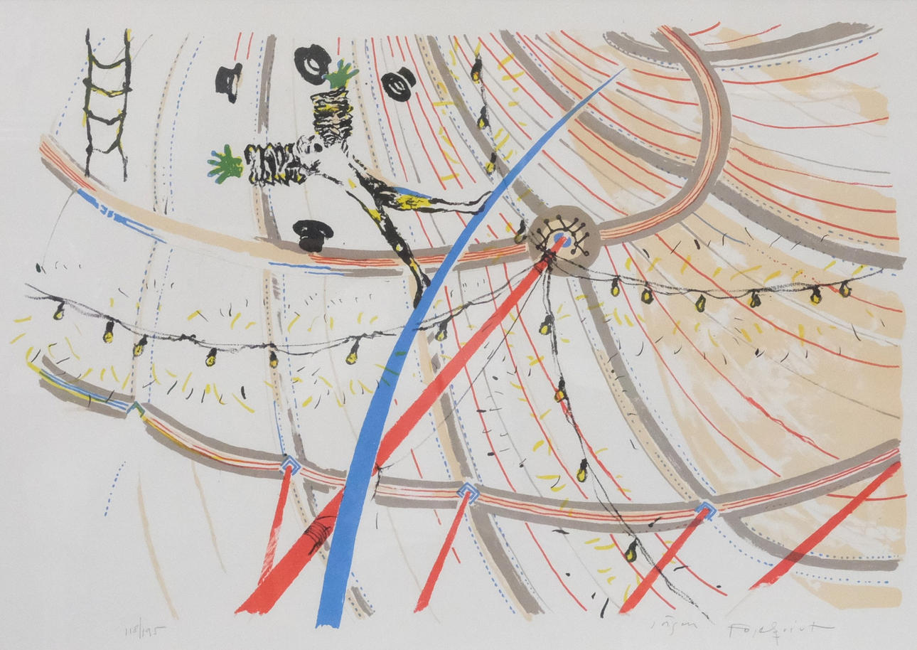 JÖRGEN FOGELQVIST. LITHOGRAPHY, COMPOSITION.