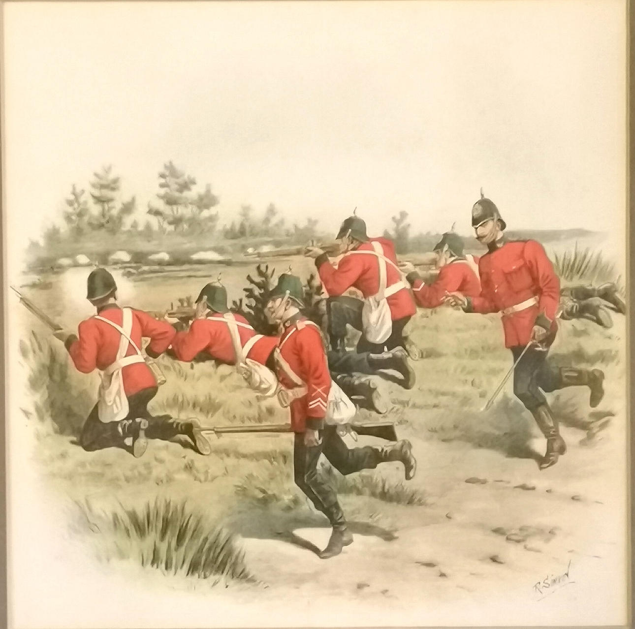 *R SIMKIN King's Own Yorkshire Light Infantry PRINT.
