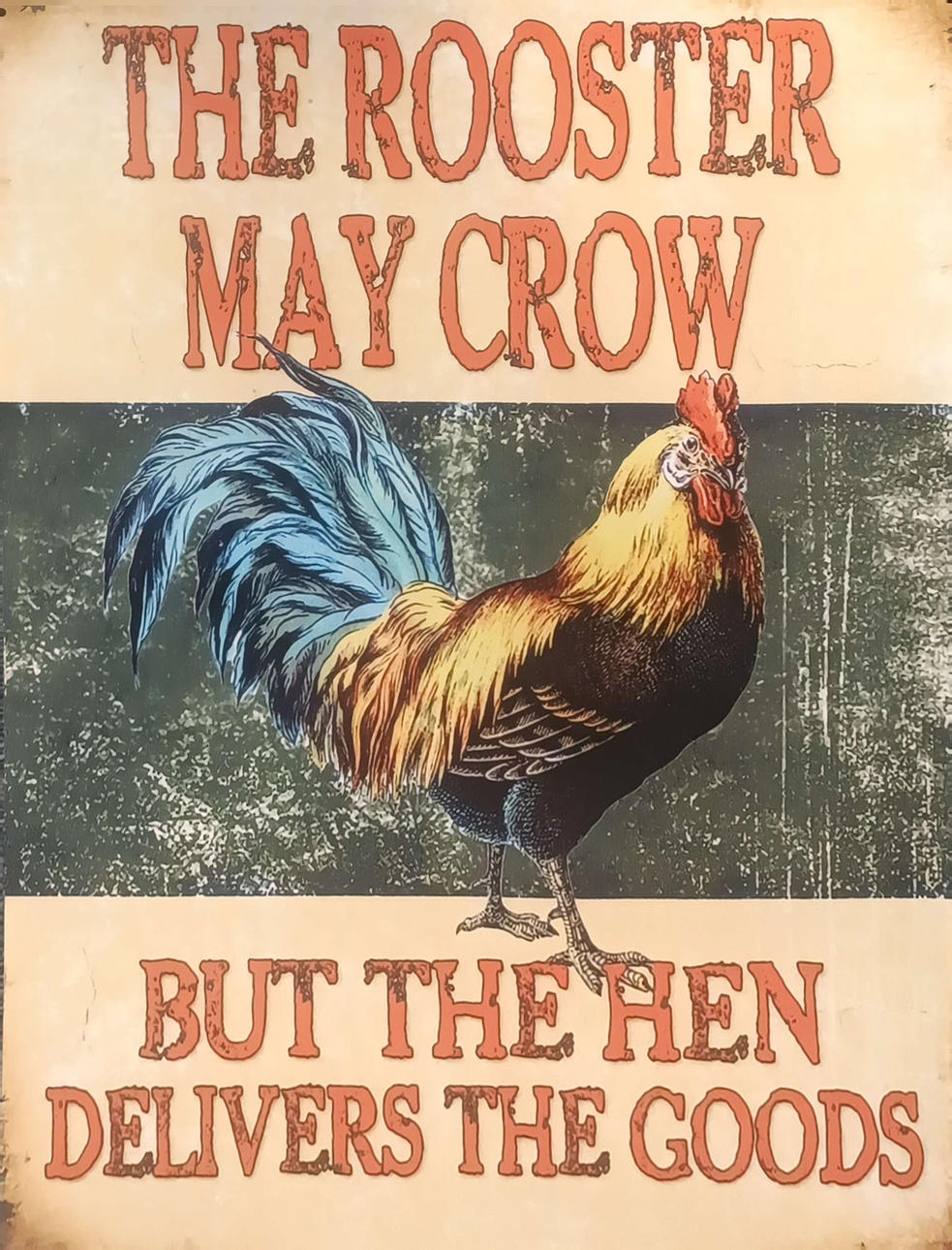 REPRODUCTION METAL SIGN.