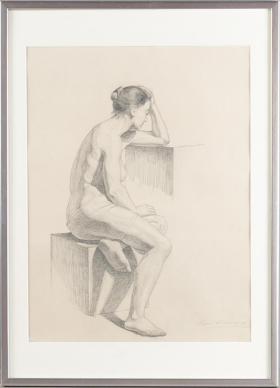 MARIA ARBORELIUS (1874-1935). Female Model Study.