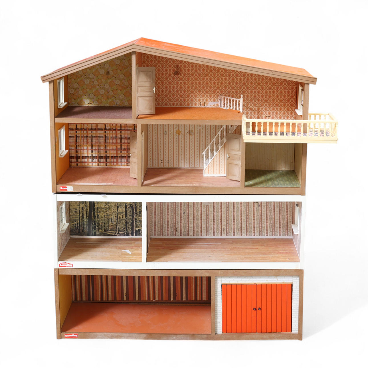 A dollhouse, decorated, Lundby, 20th century.