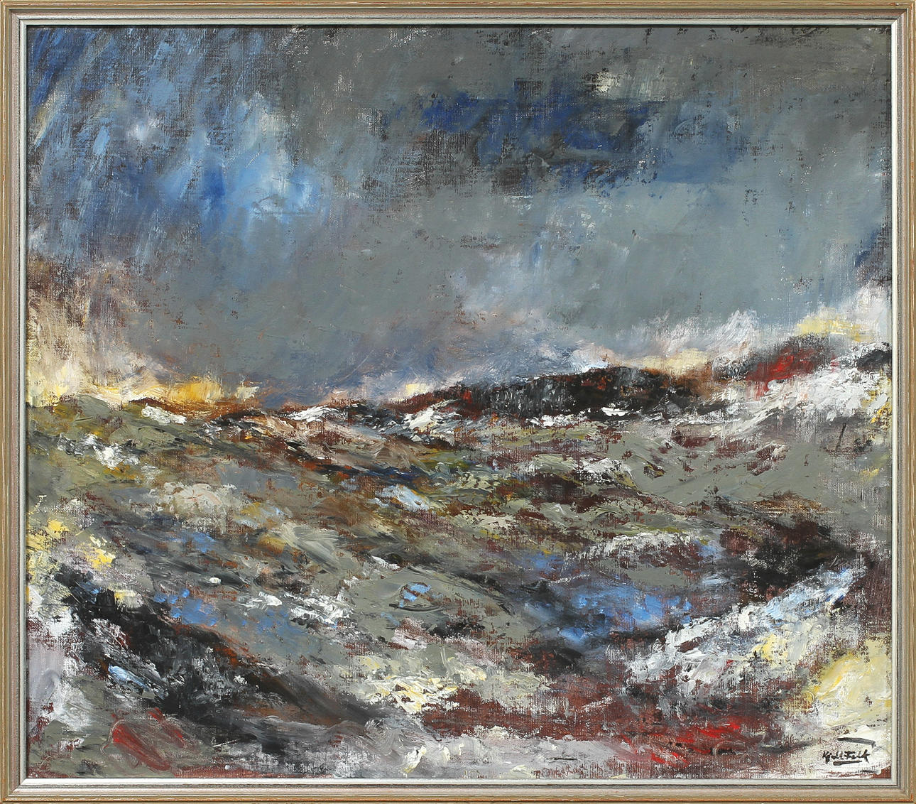 KJELL FALK. Olja på duk, signerad.