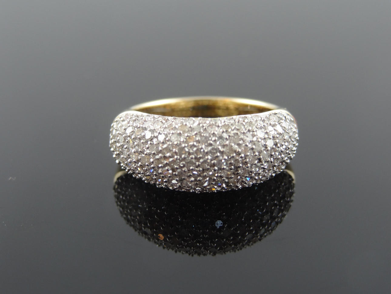 KUPOLDESIGN DIAMANTRING 1,08 CARAT 14K GULD.