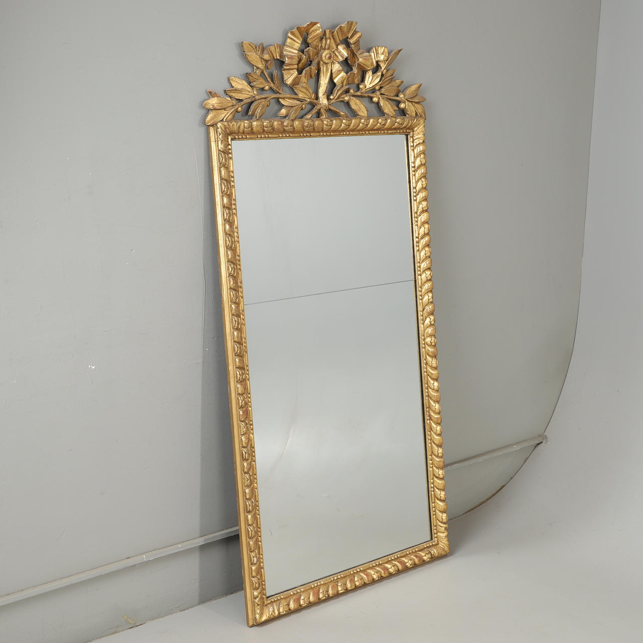 MIRROR, gilded, Rococo style, renovated.