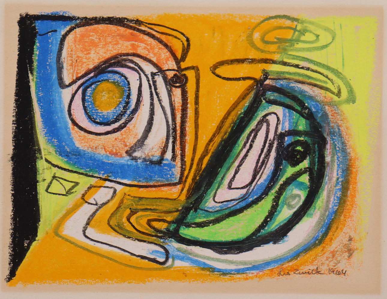 LIS ZWICK. pastel, composition.