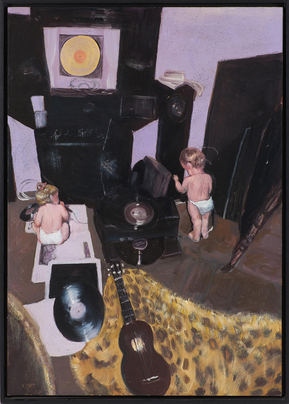 FRULS TILPO. “Ritva & Raili”, oil on panel, signed, verso dated 2009.