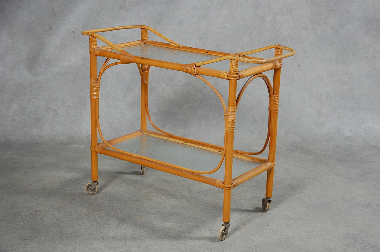 SERVERINGSVAGN, bambu 1950-tal.