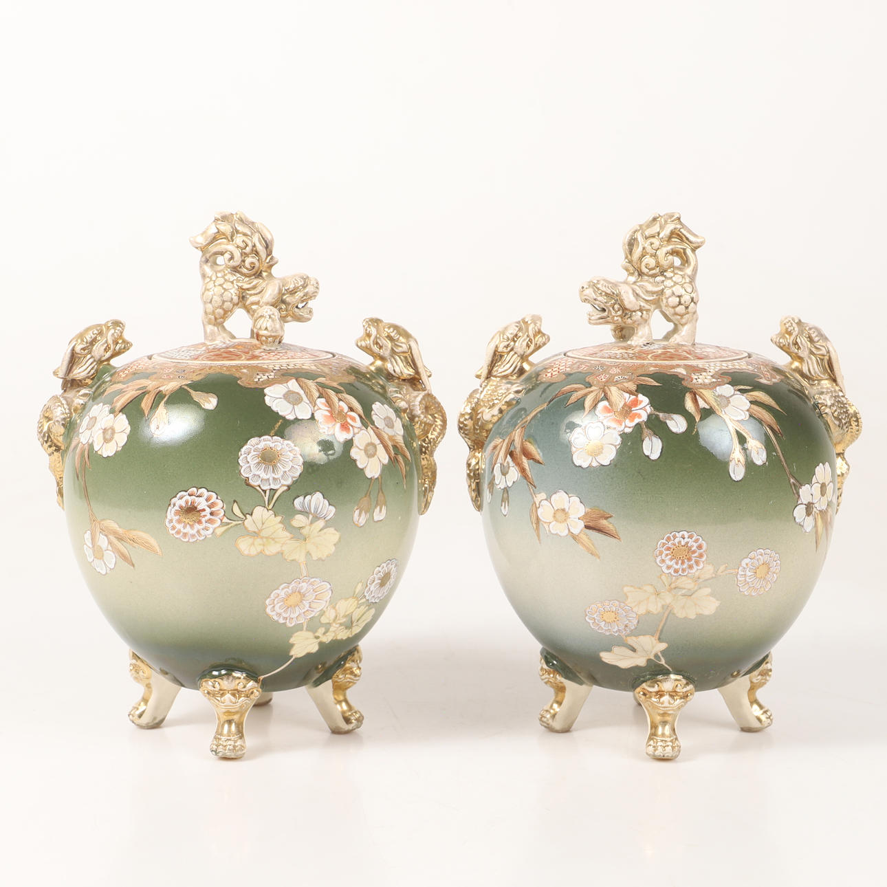 LOCKER URNS, 1 pair, ceramic, Japan.