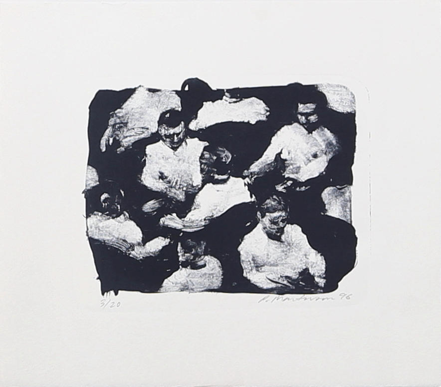 PETER MARTENSEN. Gubbar, litografi, signerad och daterad P Martensen - 96 samt numrerad 3/20.