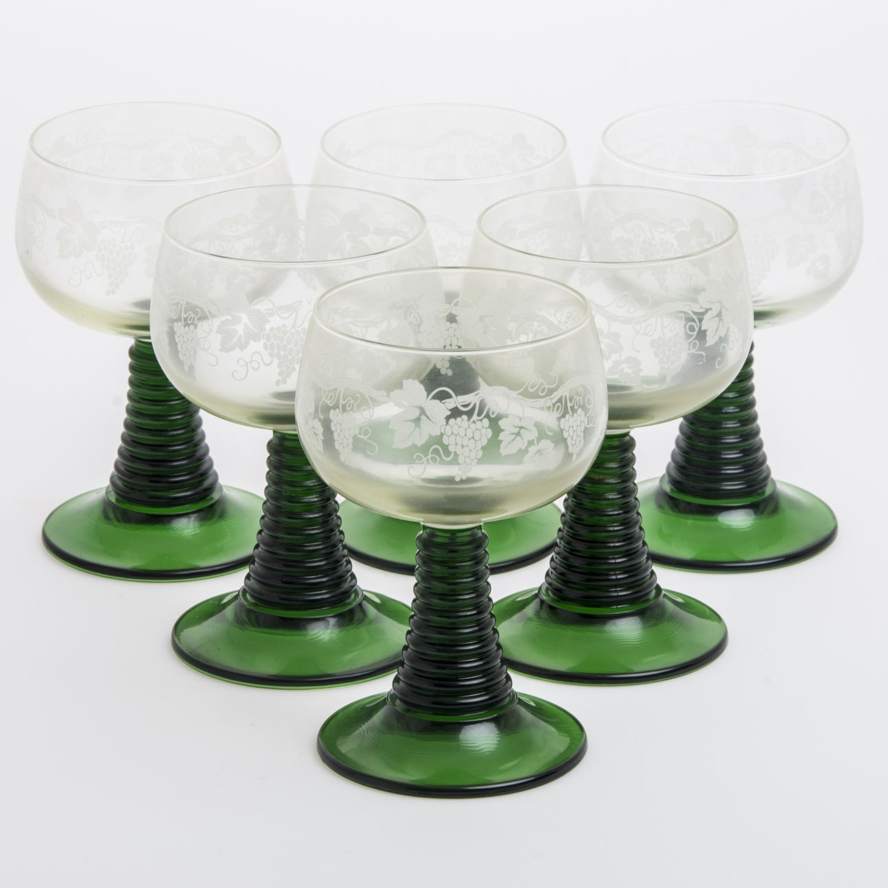 STRAPS, 6 pieces with green foot.