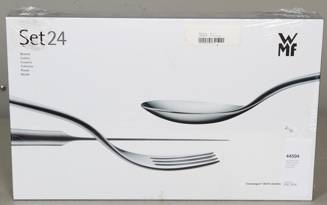 BESTICKUPSÄTTNING, 24 delar (4 x 6), WMF, rostfritt stål.