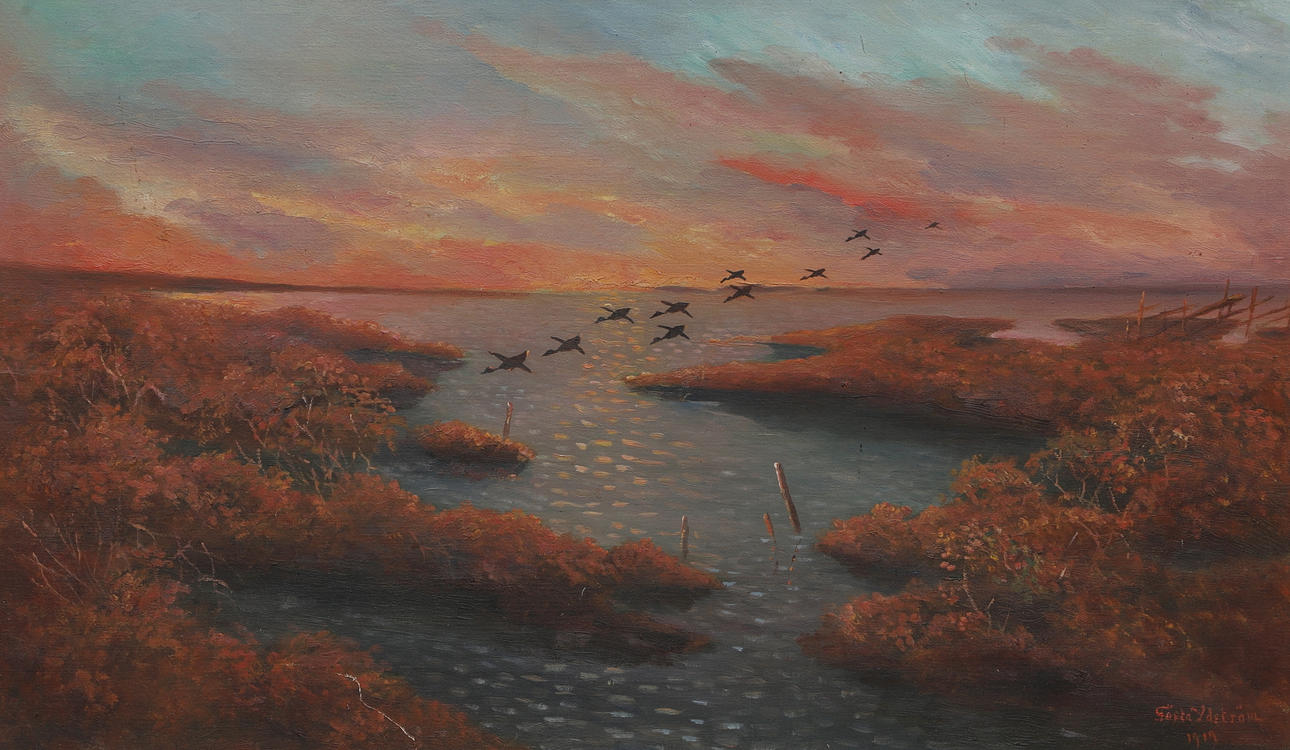 GÖSTA YDSTRÖM. , oil on canvas, Flocken, signed and dated 1919.