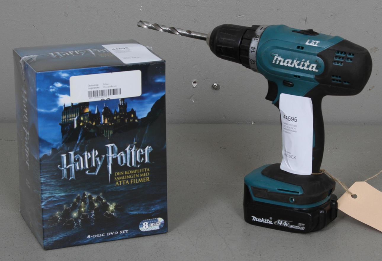 HARRY POTTER DVD-BOX OCH SKRUVDRAGARE MAKITA.