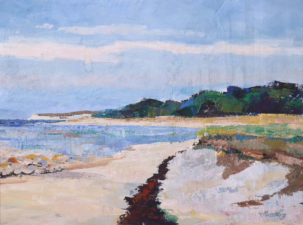 GUNNAR MOSSBERG, oil on panel, “Gotland Art”.