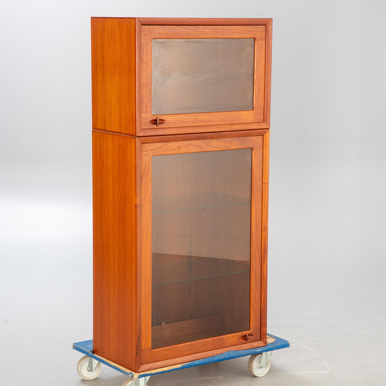H.W. SMALL. Bramin. 2 display cabinets in teak, Denmark, 1960s (2).