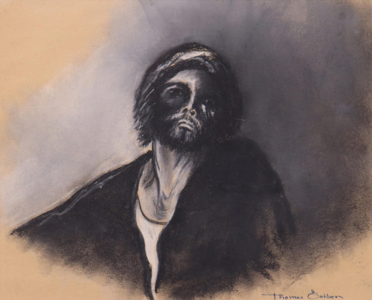 THOMAS ÖSTBERG, pastel, portrait.