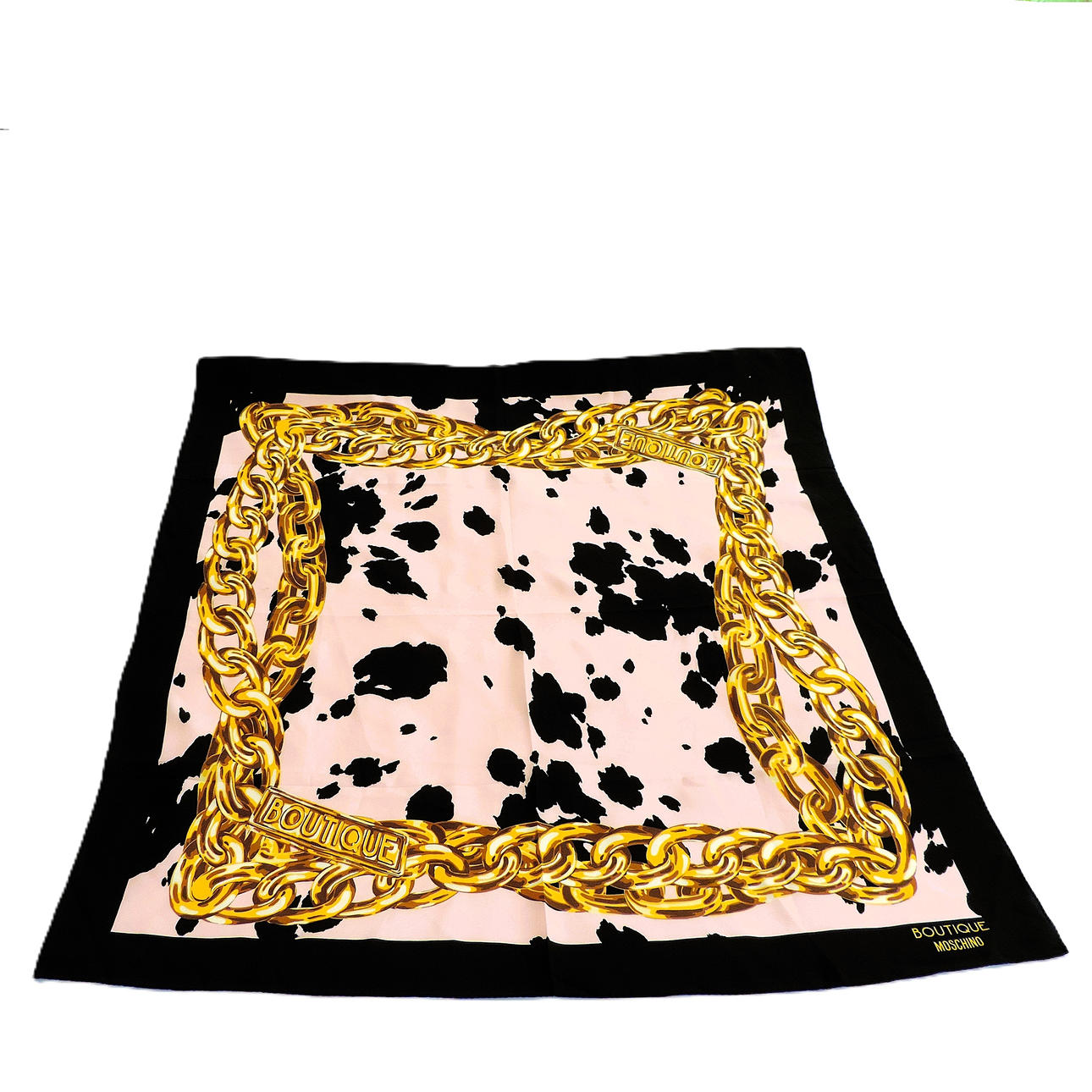 BOUTIQUE MOSCHINO SILK SCARF.