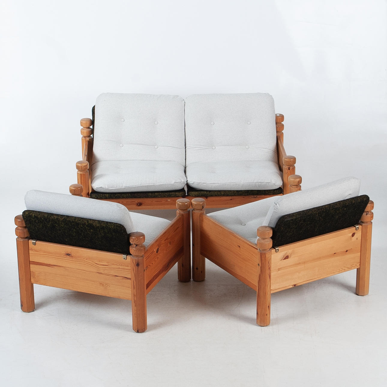 YNGVE EKSTRÖM. Sofa group, Swedese, 1970s.