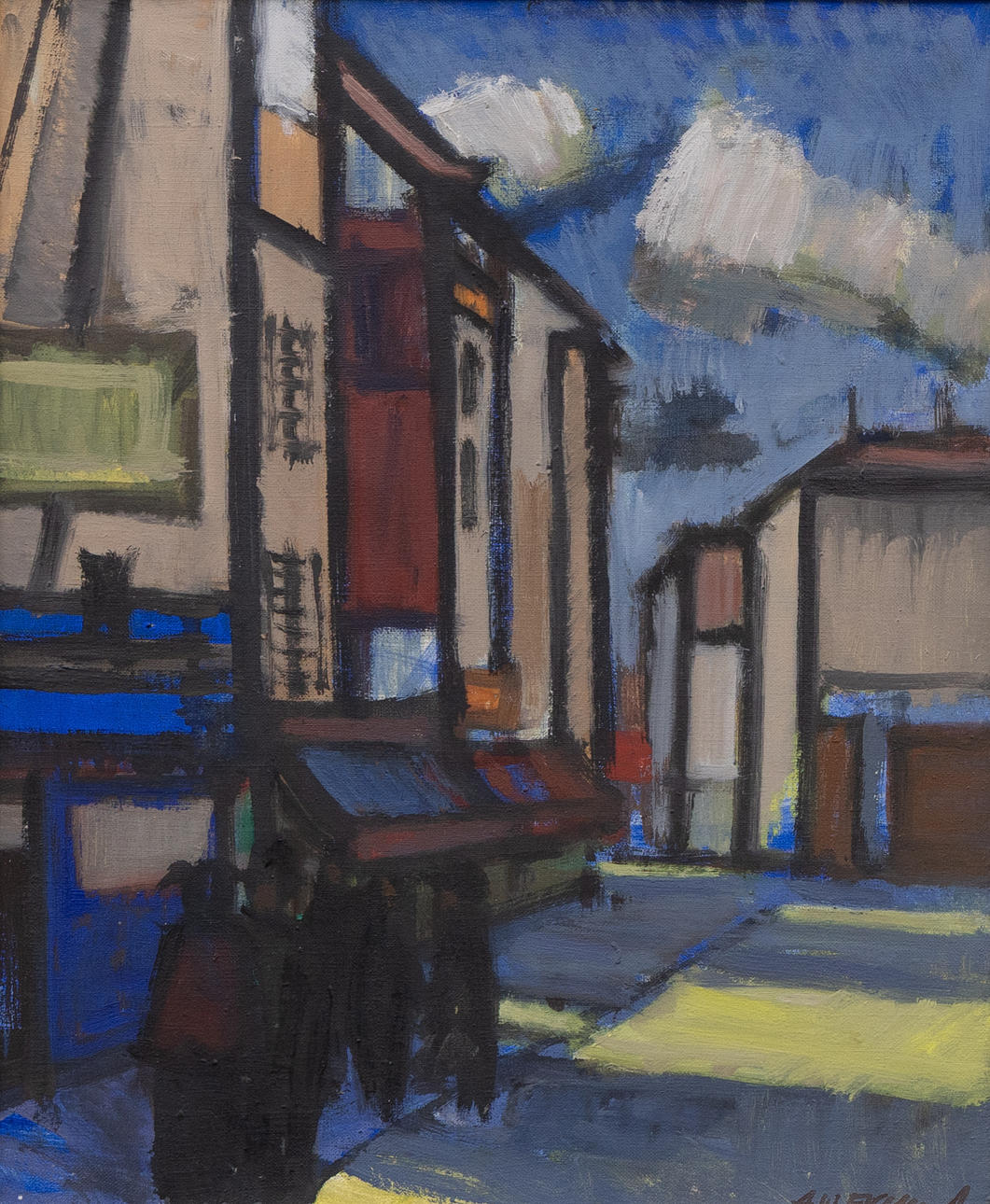 AXEL WERNER EKELUND (1919-1989). Cityscape, pastel, signed.