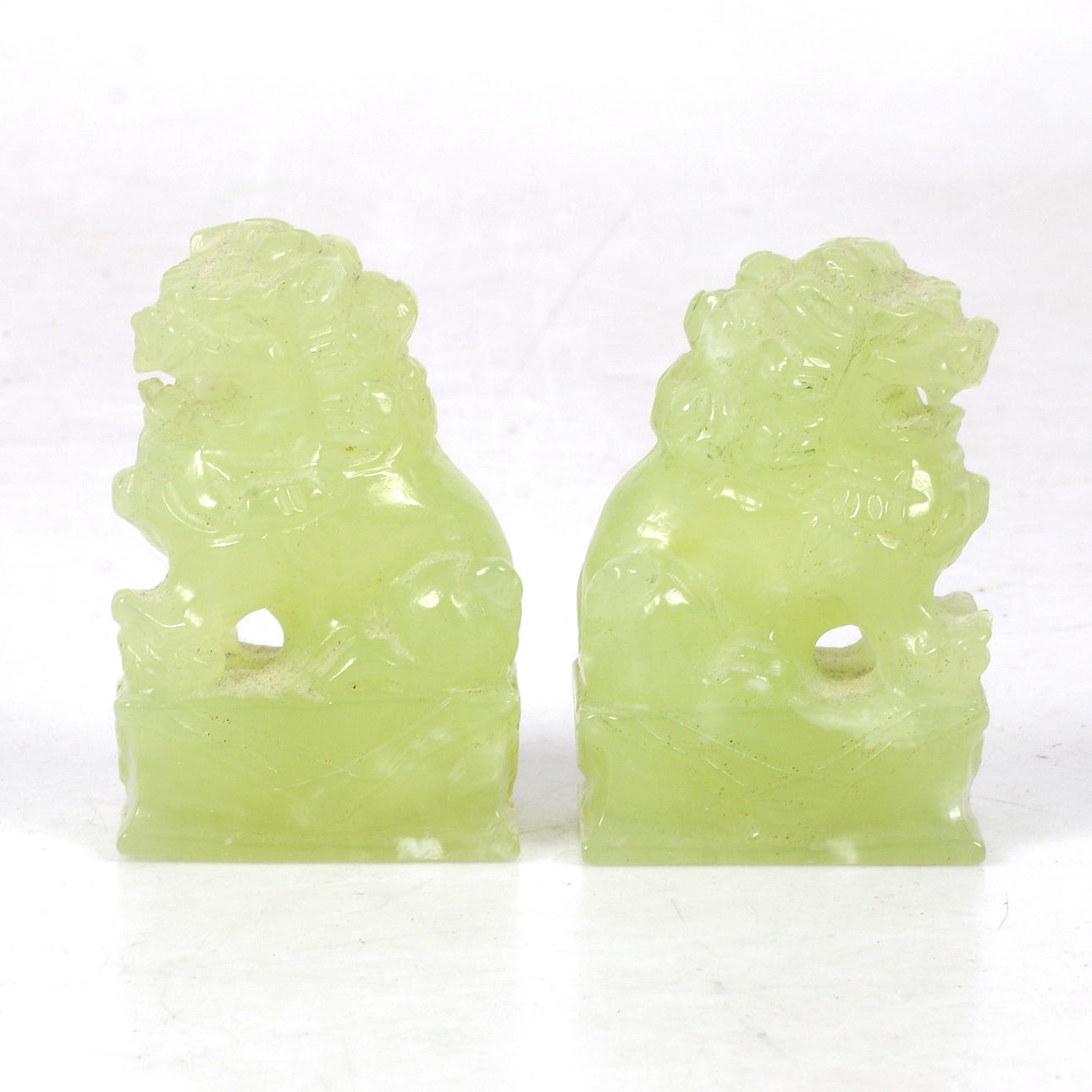 Two Chinese nephrite stamps, 20th century.