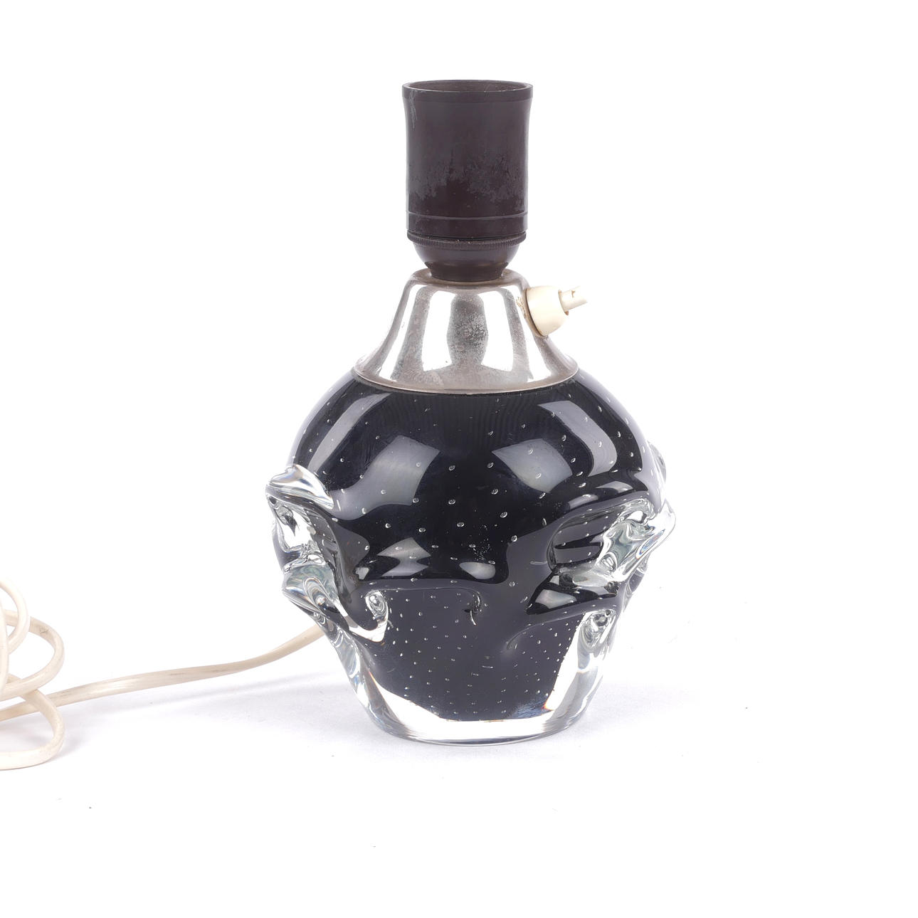 A glass table lamp, probably Börne Augustsson, Åseda.