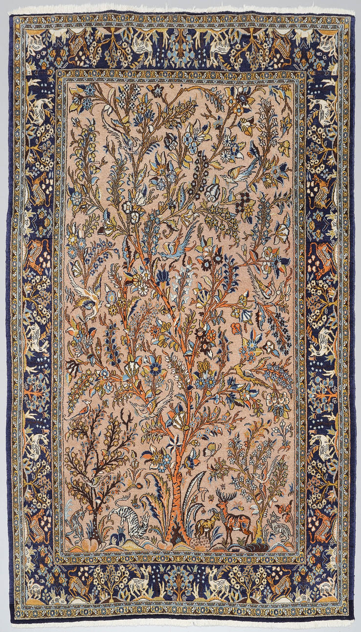 A carpet, figural, 270 x 168 cm, Persian.