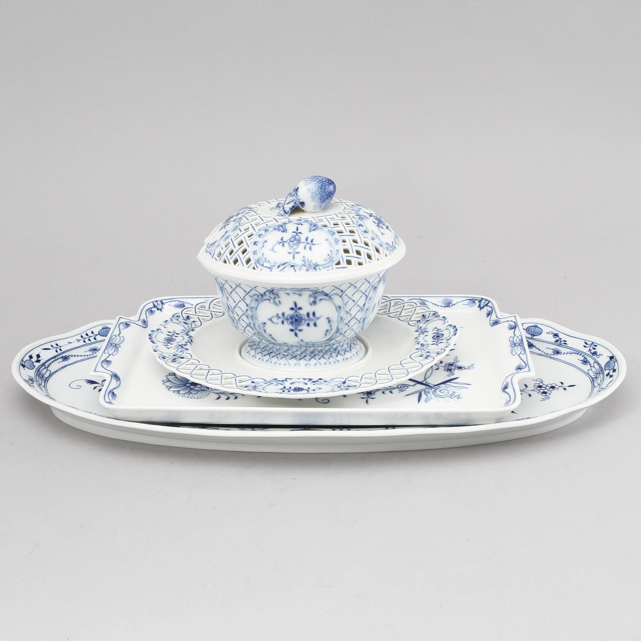 PORSLIN, 3 delar, Meissen.