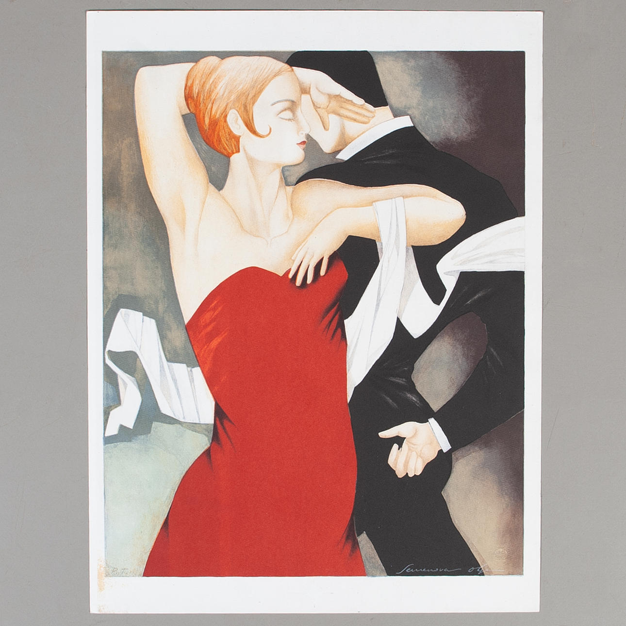 OLGA SEMENOVA. Lithograph “Tango 1" signed sample print.