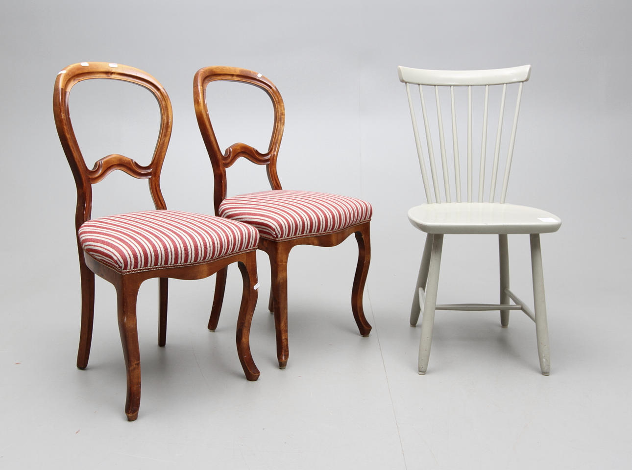 STOLAR, 1 par, nyrokoko samt STOL, "Lilla Åland", Carl Malmsten.