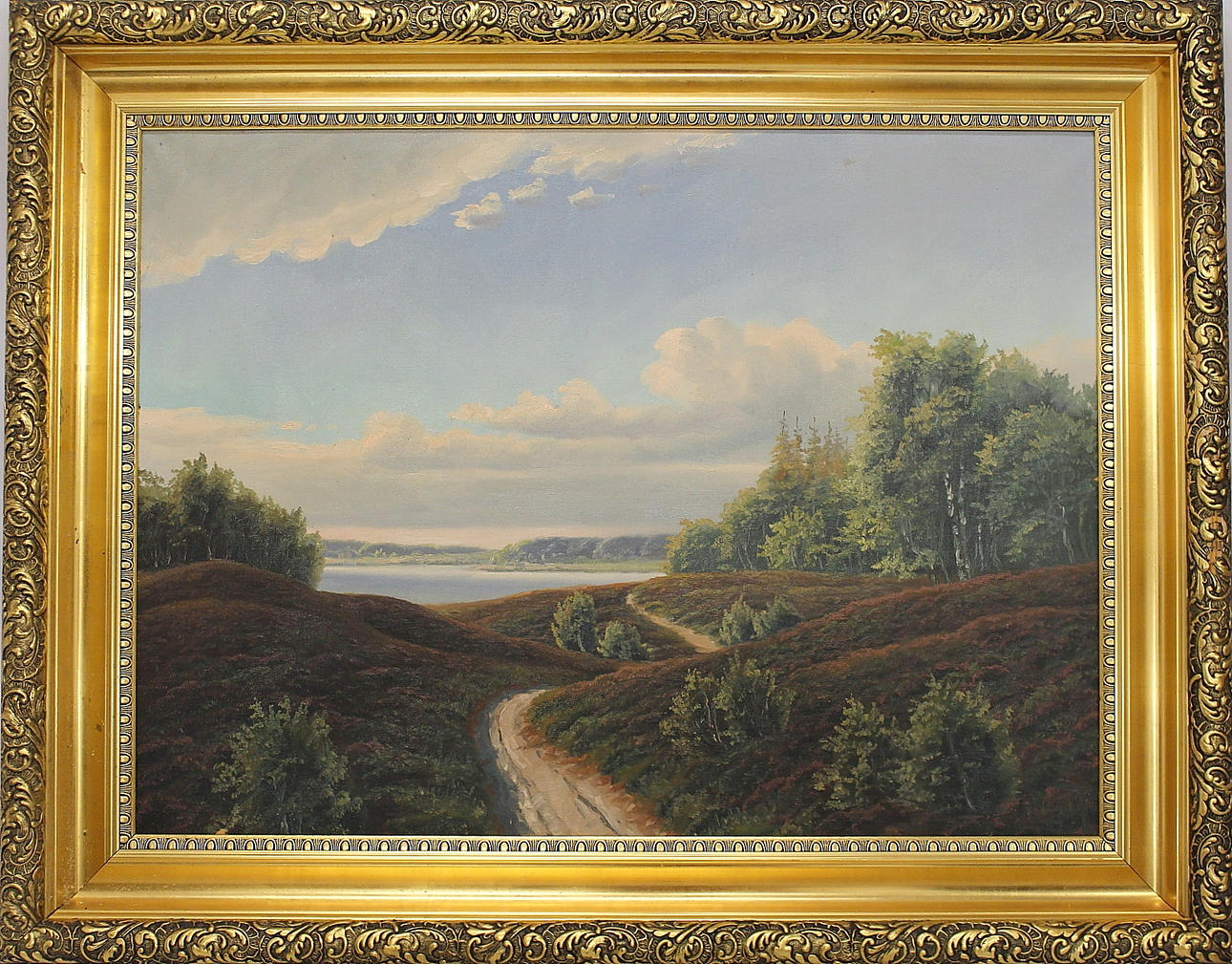 AAGE JESSEN. olja på duk, Landskap, signerad.