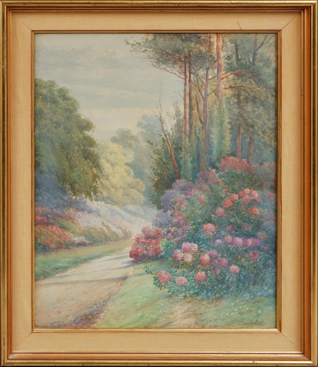 JOHN FRANK SWINGLER. Forest lot, watercolour, signed Swingler.