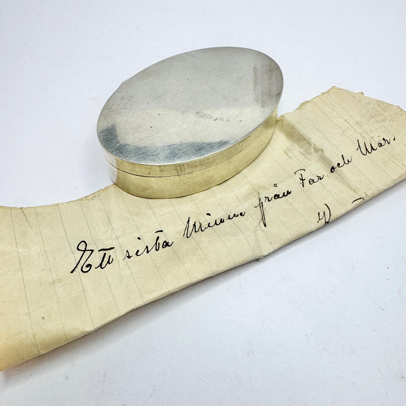 Silver box. Sweden in 1855.