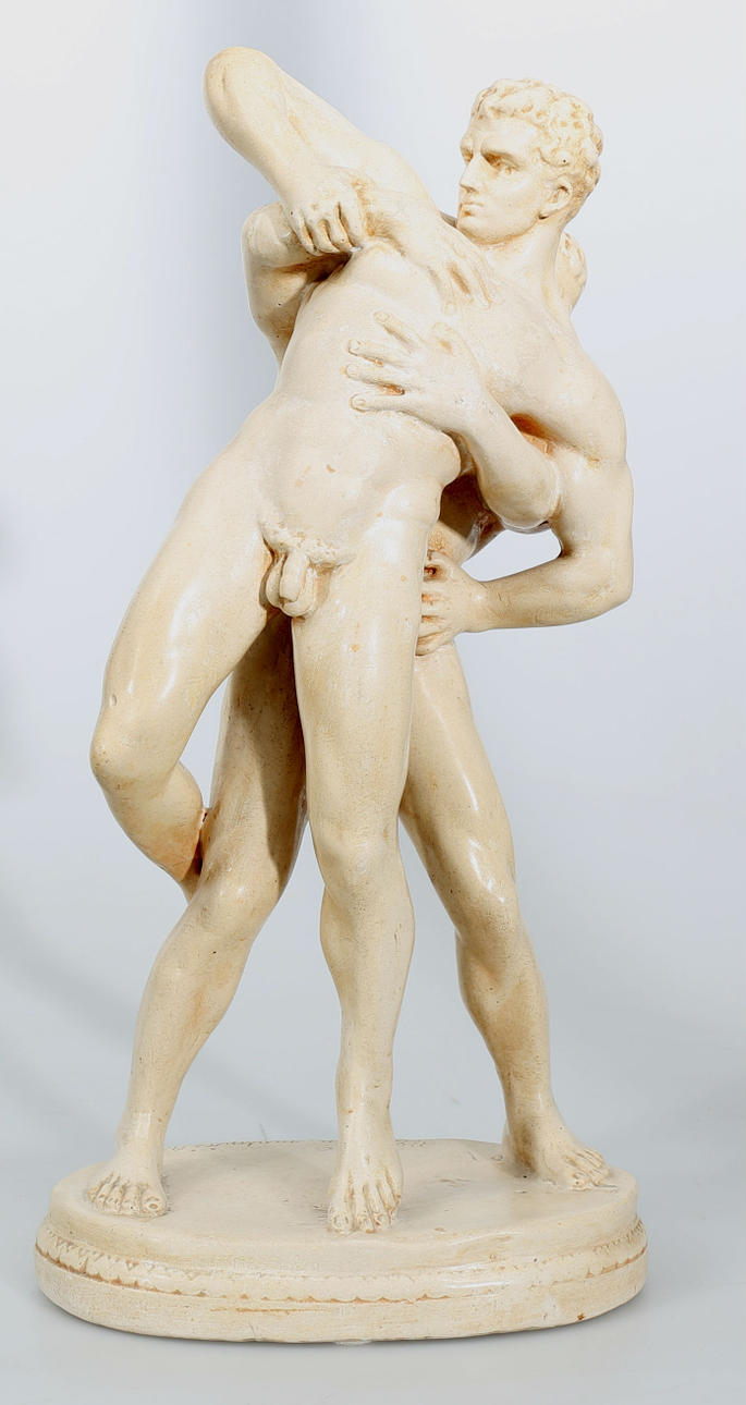 OIDENTIFIERAD KONSTNÄR. Skulptur, gips, signerad Hj Ekgren Malmö 1937.