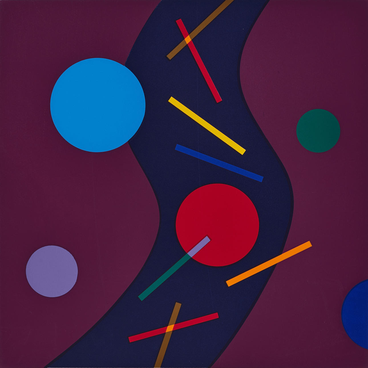 K G  NILSON. “Nocturne”, signed and dated 1987, numbered 4/100, serigraphy.