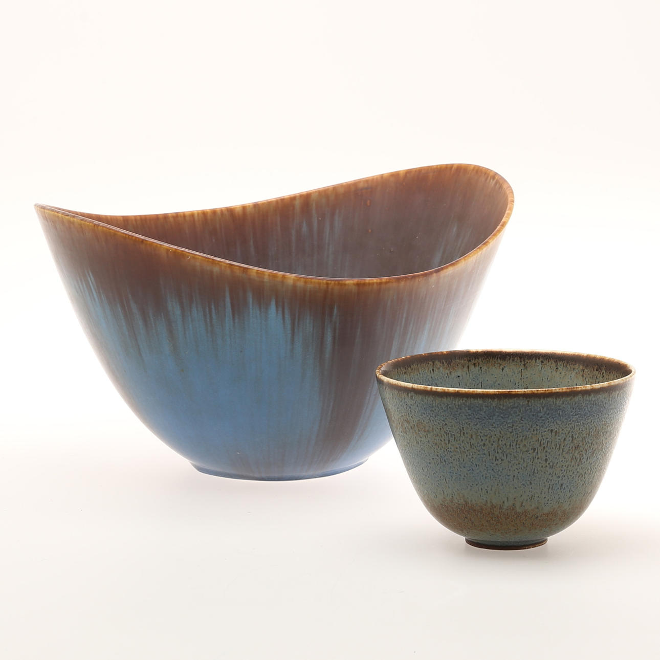 GUNNAR NYLUND. Cuencos, 2 piezas, gres. Rörstrand.