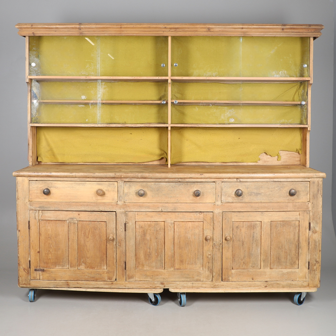 A SUBSTANTIAL PINE DRESSER.