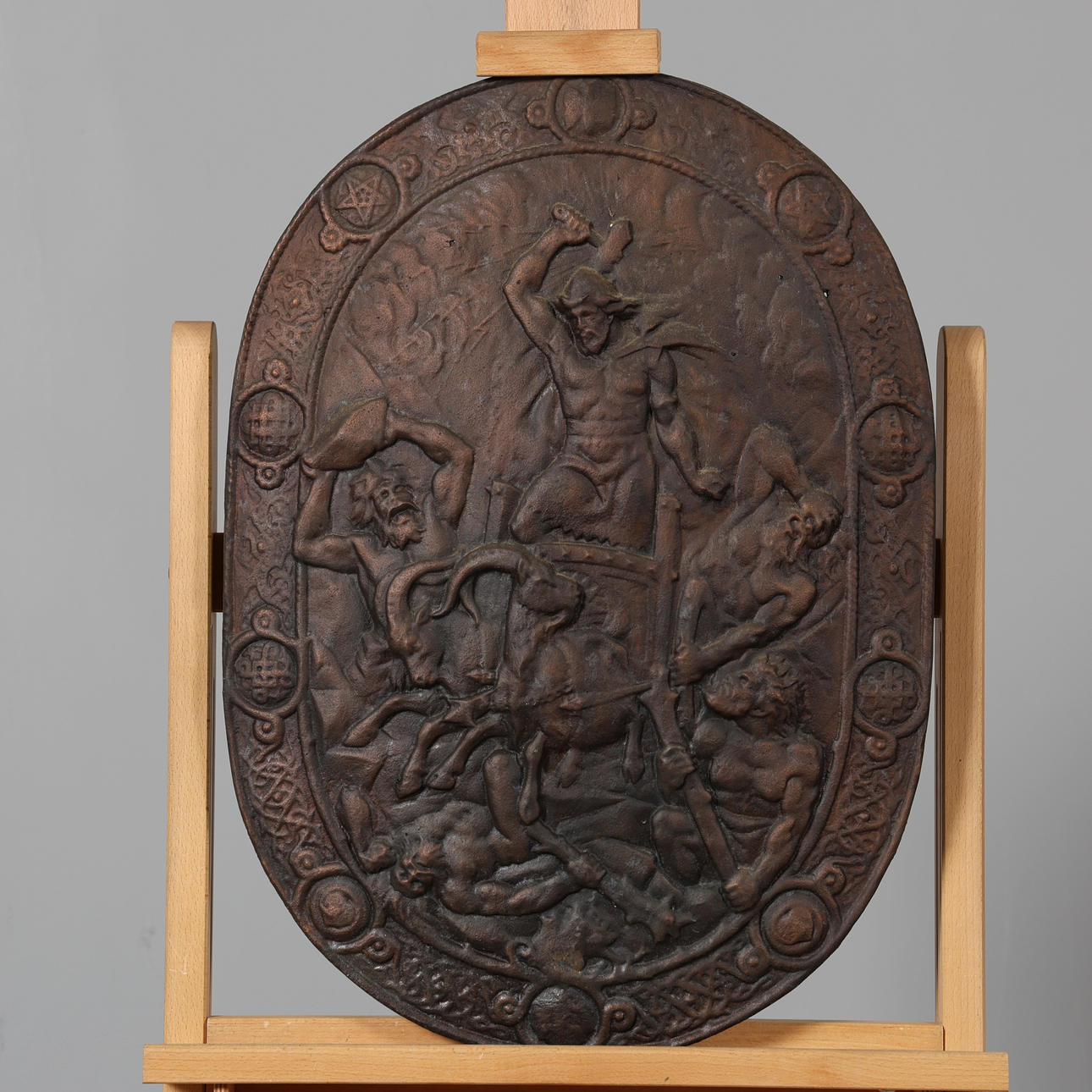 WALL SHIELD, “Thor's battle with the giants”, cast iron.