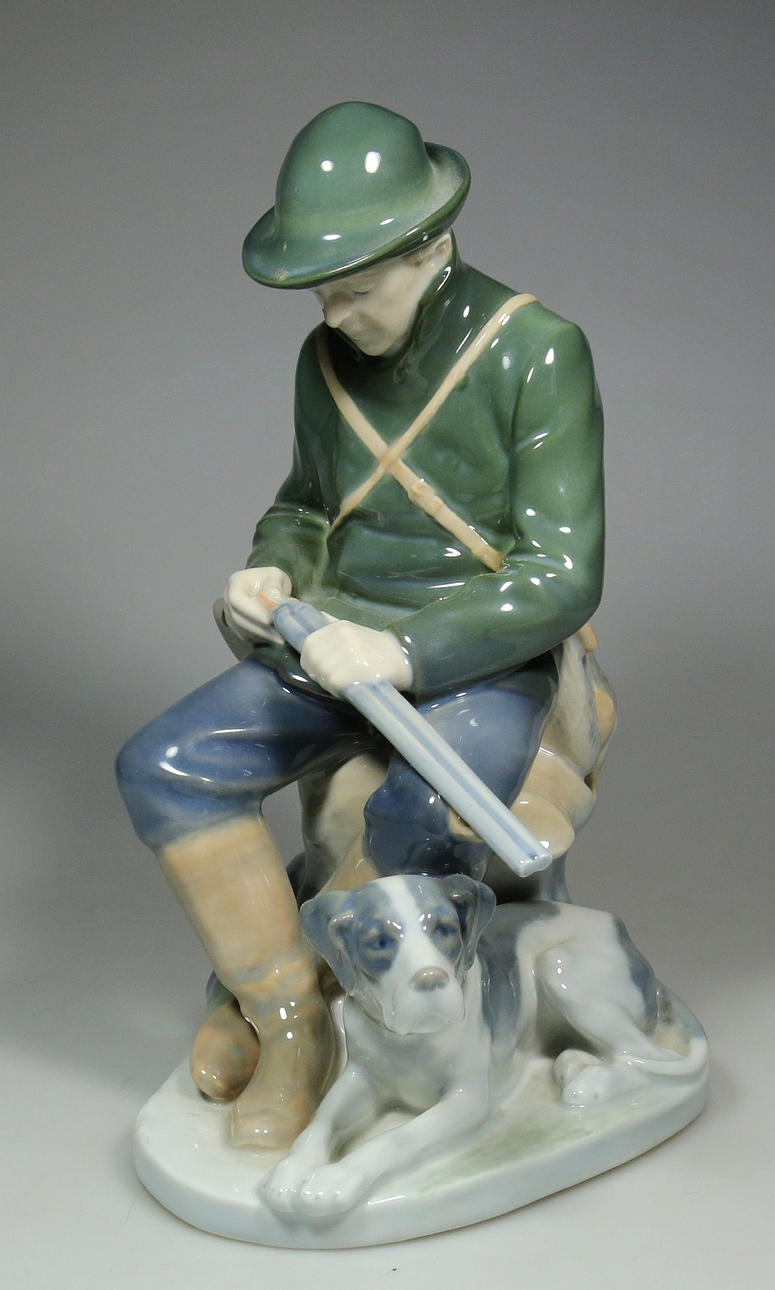 CHRISTIAN THOMSEN. PORSLIN STATYETT ”JÄGARE”, KUNGLIGA KÖPENHAMN.