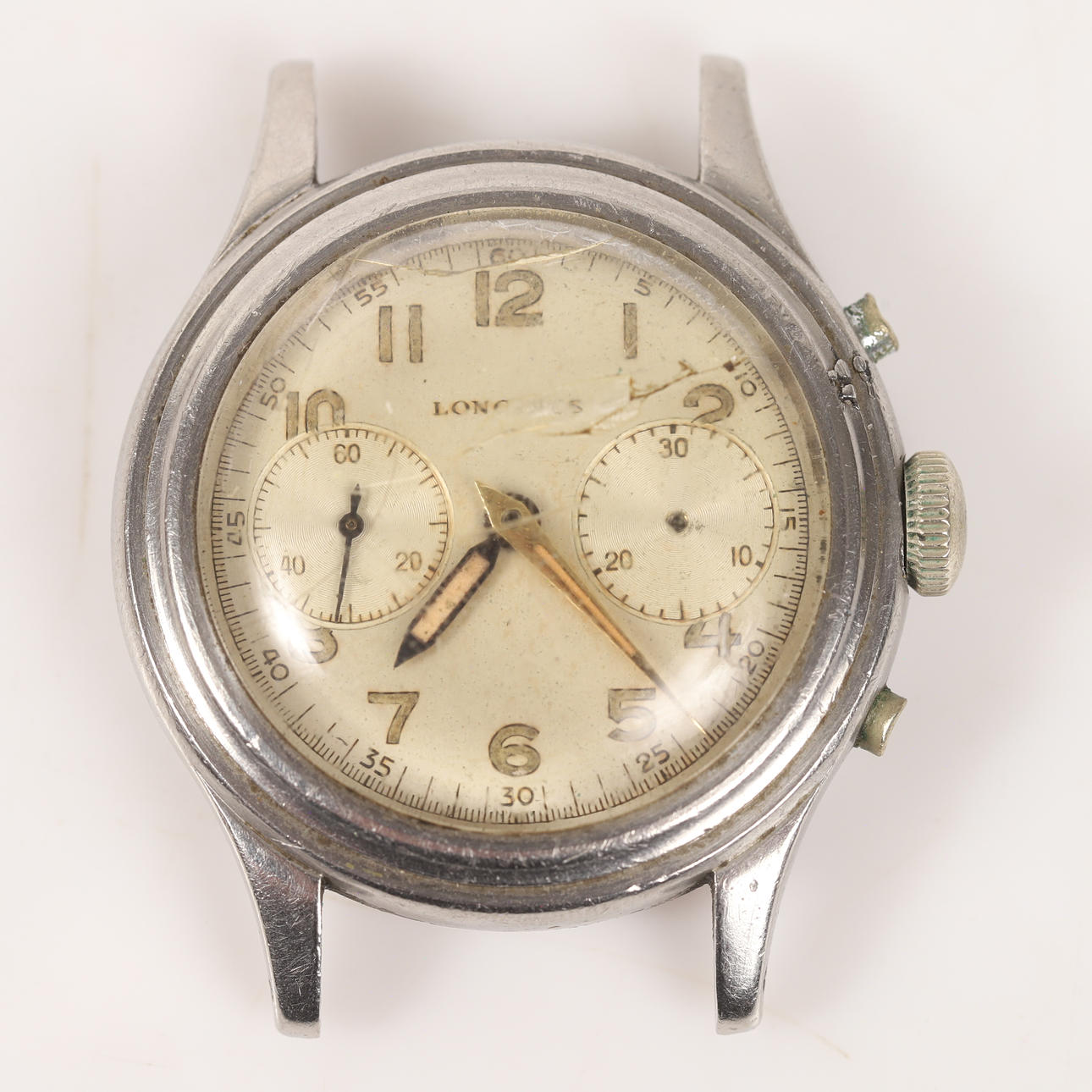 Armbanduhr, Longines „Flyback“, Chronograph, Stahl.