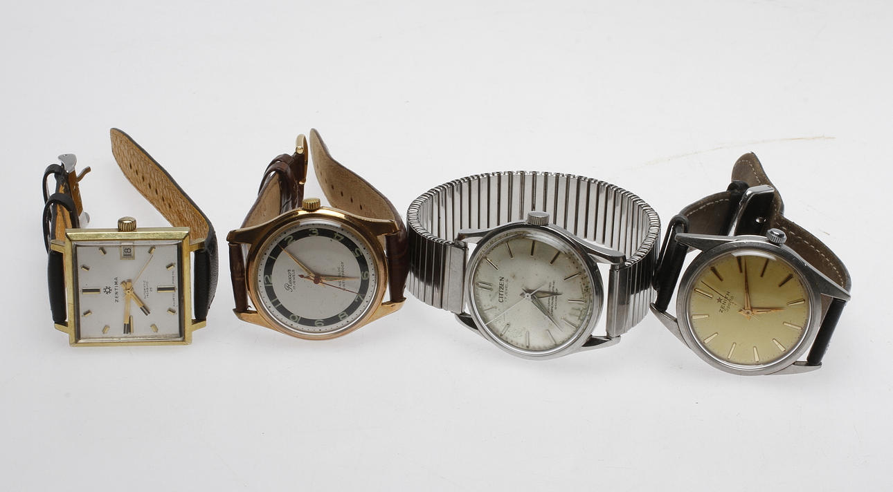 BRACELET WATCH, 4 pcs, i.a. Zenith, Zetima.
