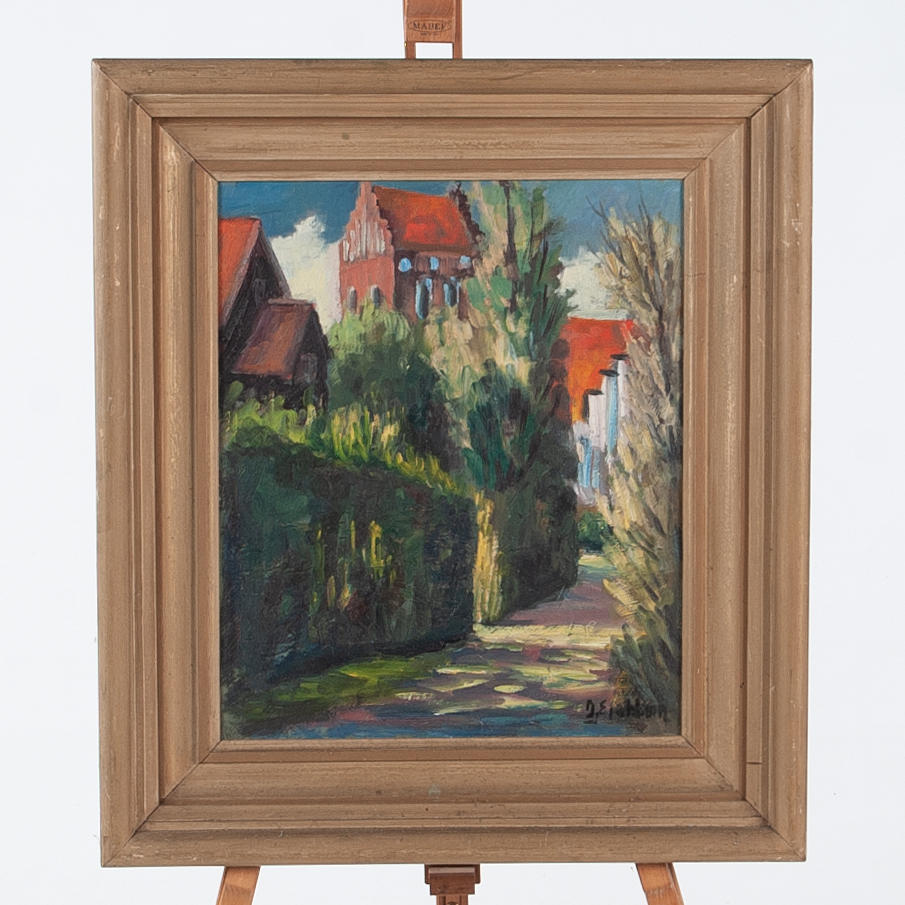 JACK EICHBORN. Olie på panel, Båstad kirke.