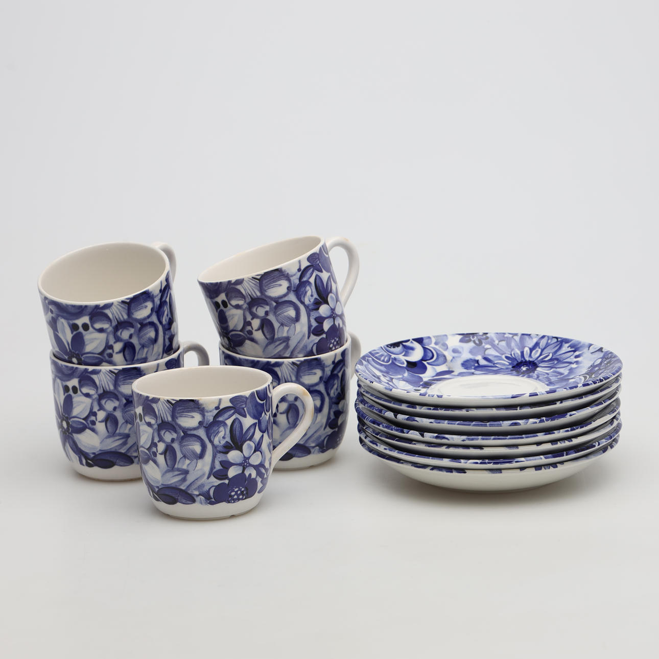 A 12-piece coffee set, “Blå Blomster”, Gefle.