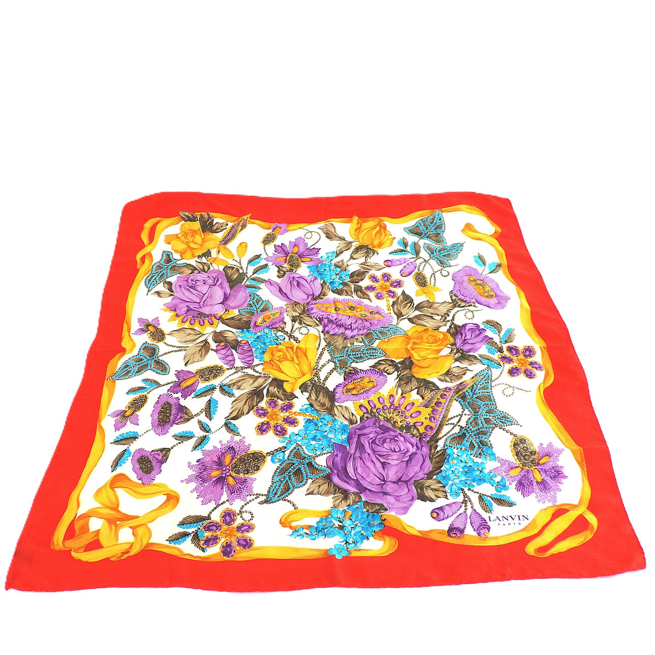 LANVIN PARIS SILK SCARF.