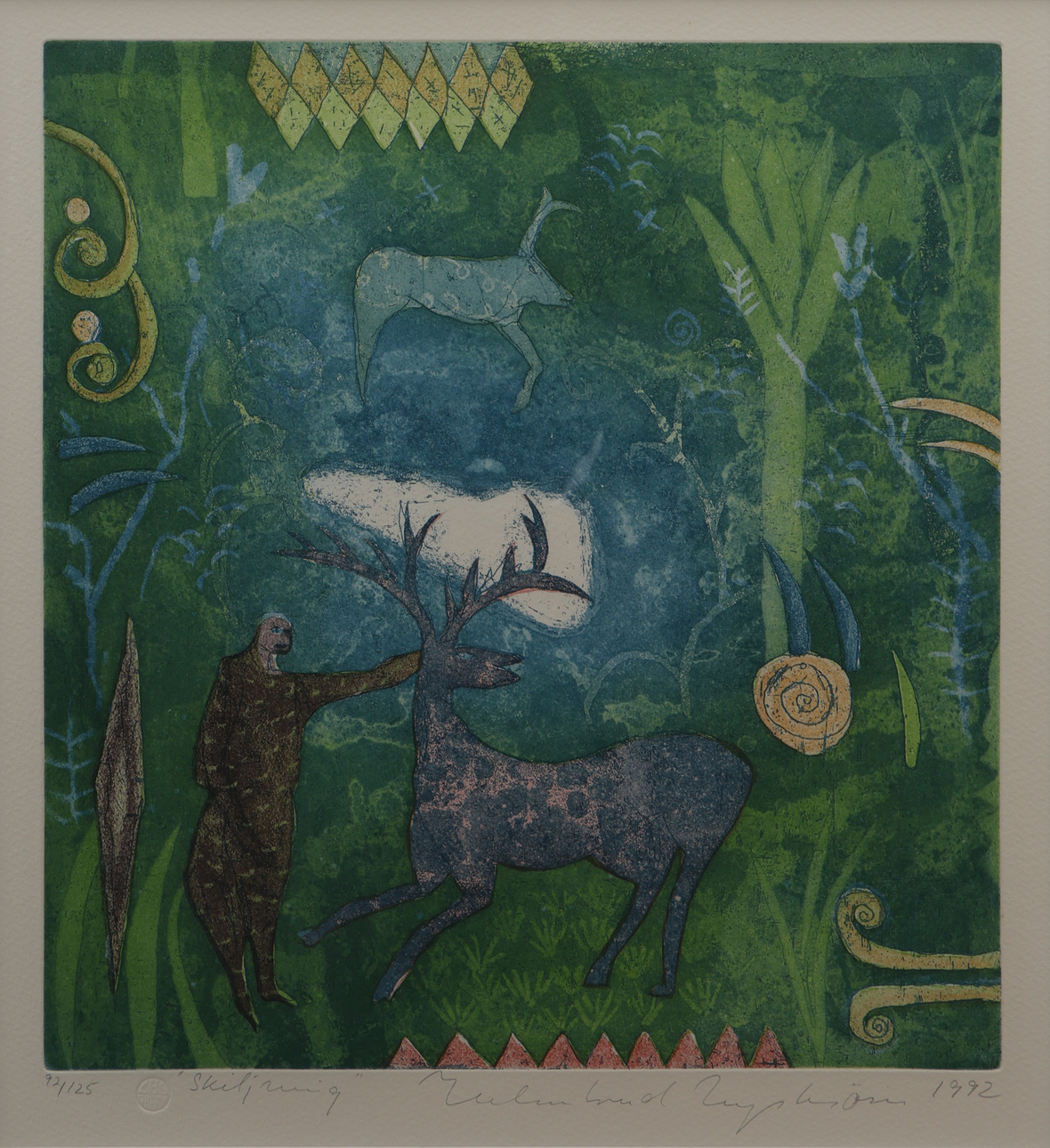 HELMTRUD NYSTRÖM. lithograph in colour, “Separation”, numbered 92/125, signed, dated 1992.
