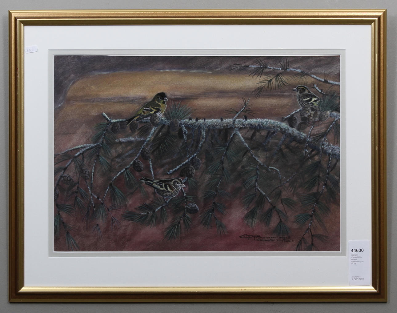 GREGER JOHANSSON, akvarell, signerad augusti 91.