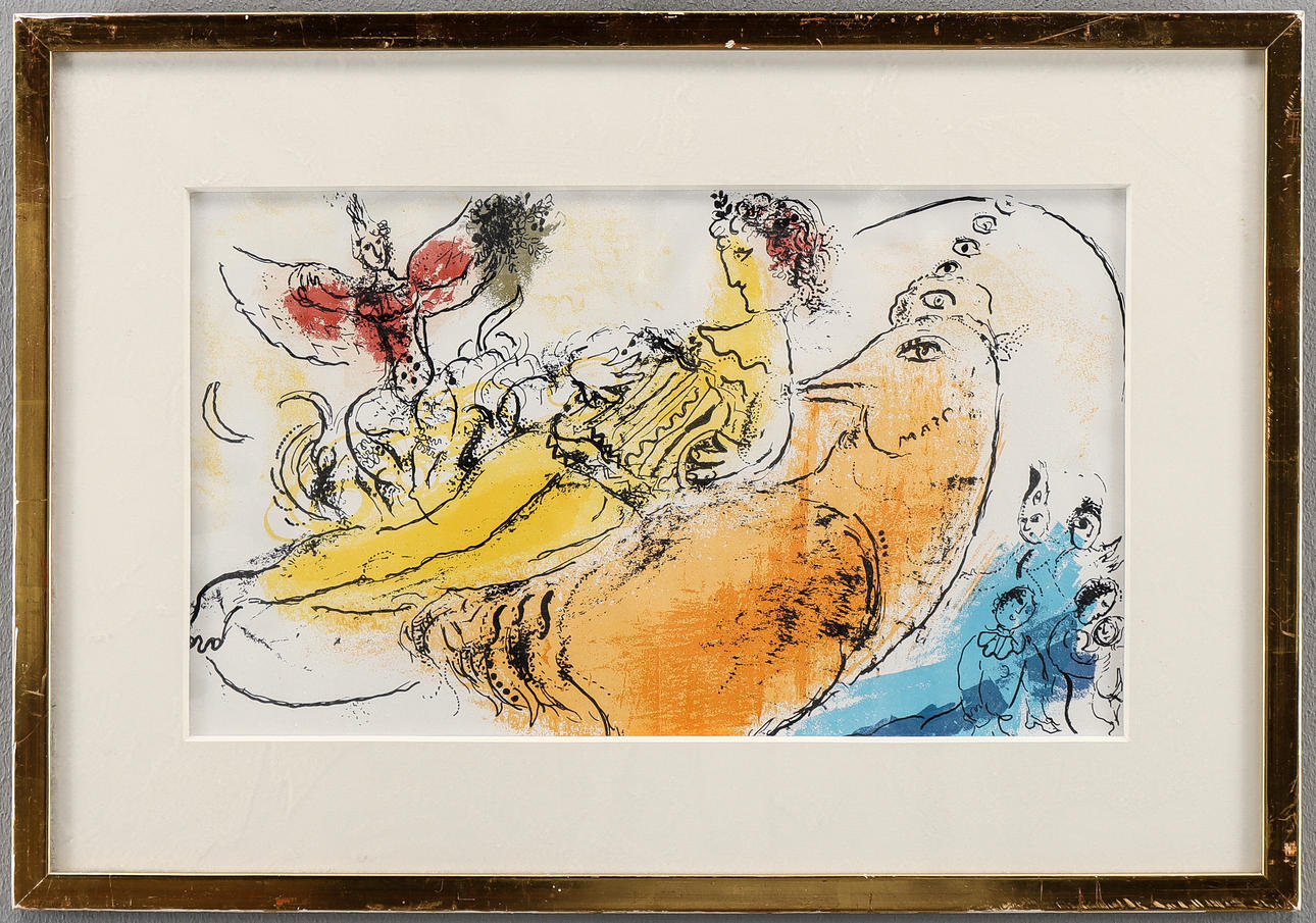 MARC CHAGALL. “L'Accordéoniste,” from “Chagall” by Jacques Lassaigne.